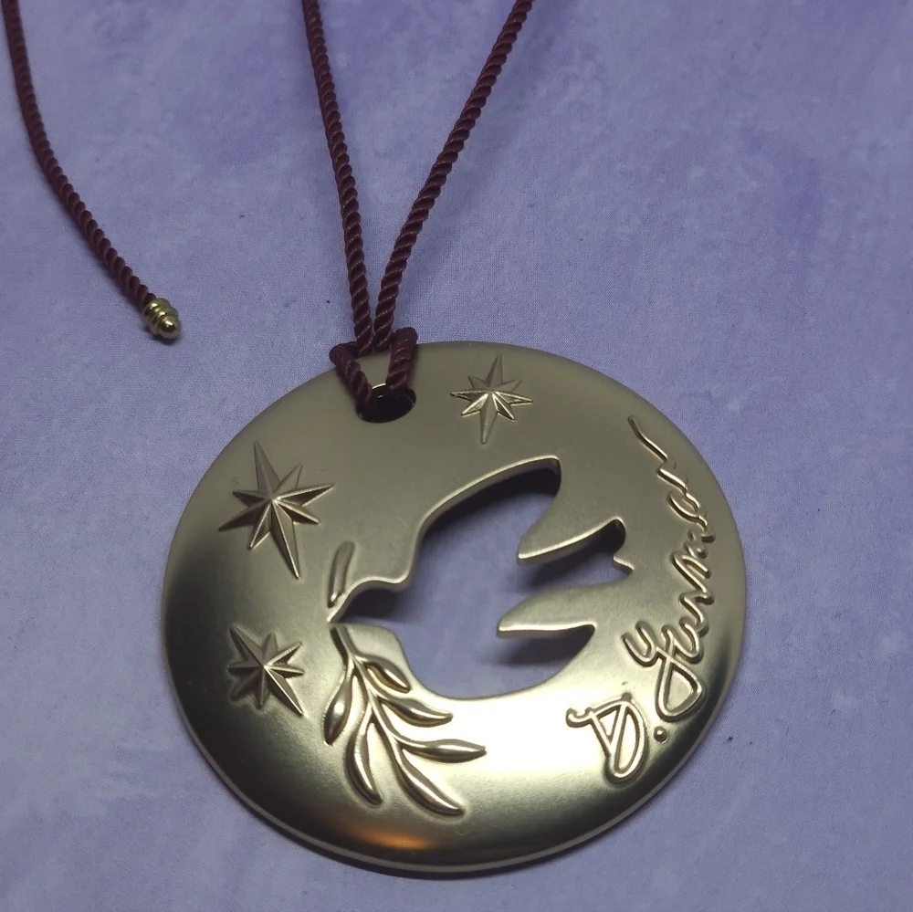 David Yurman 2023 Holiday Dove Ornament Limited Edition Gold Tone